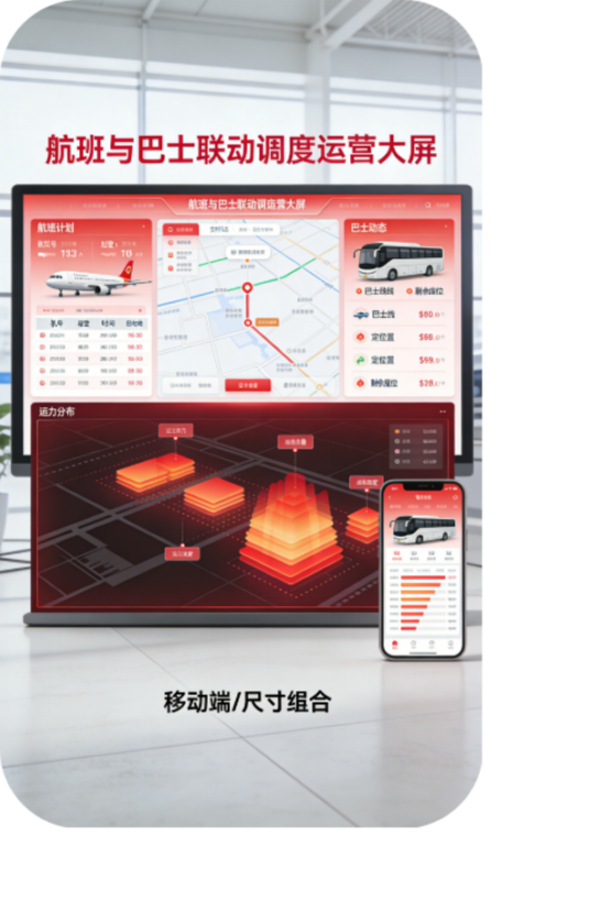 航班联动的调度与运营大屏